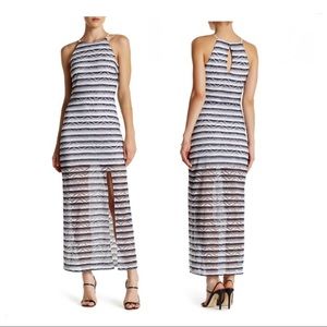🌻Love...Ady Halter Stripe Maxi Dress Size S
